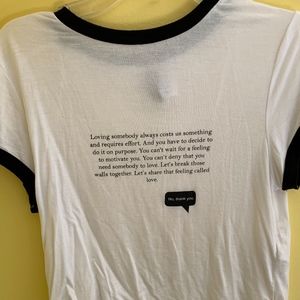 H&M white graphic tee/t-shirt: Size XS